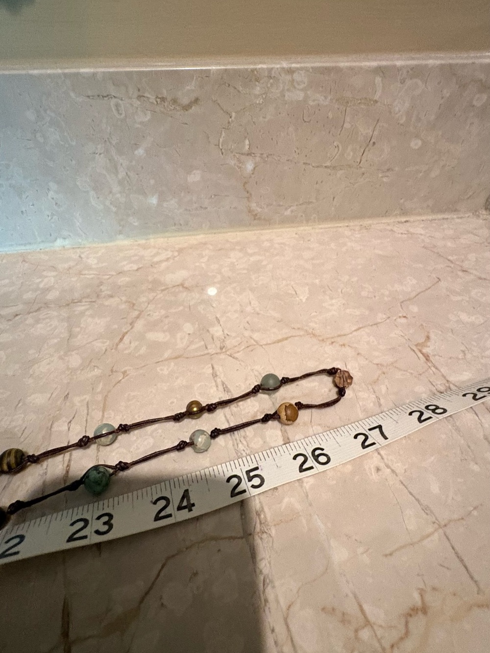 Lucky Brand Turquoise and Brown Multi-Bead Wrap Necklace. - Picture 5 of 5